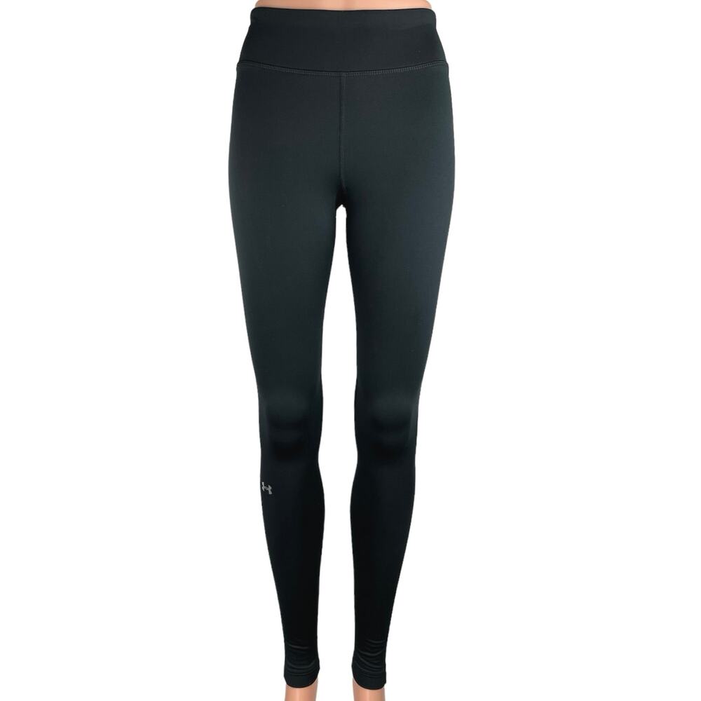 Under Armour Women's Black Mid Rise Pull On Stretch Fitness Yoga Leggings Size S